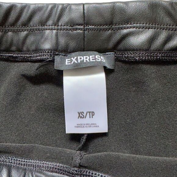 High Waisted Faux Leather Stretch Ankle Leggings size xs - Picture 3 of 7